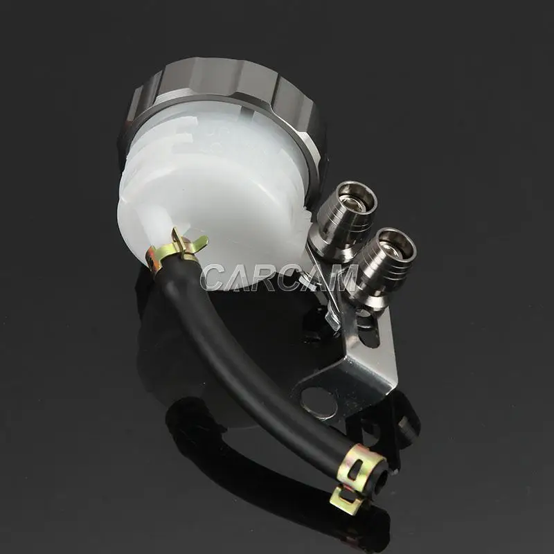 

free shipping Titanium Motorcycle Front Brake Fluid Oil Reservoir For Honda Aprilia Ducati Kawasaki Suzuki Triumph Yamaha