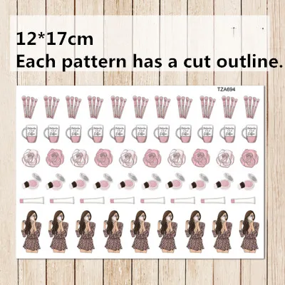 1pc Beauty makeup Icon Decorative Sticker DIY Planner Diary Scrapbooking Album Stickers
