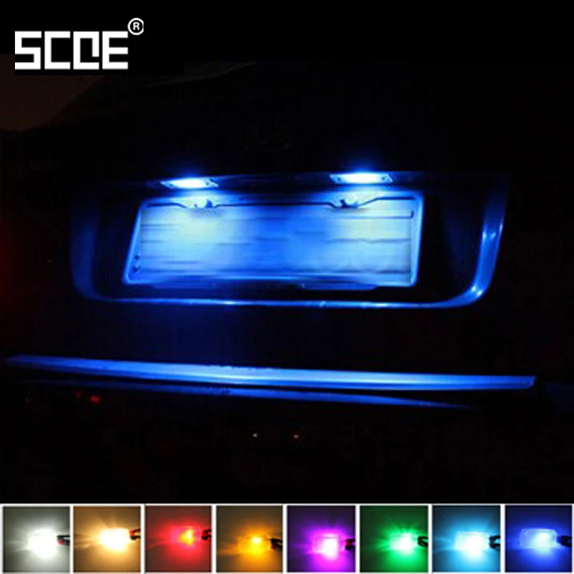 

For Volkswagen Scirocco (137) Sharan II Sharan Tiguan SCOE 2015 New 2X6SMD 5050LED License Plate Light Bulb Source Car Styling