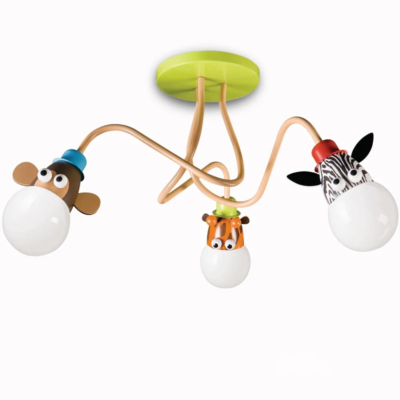 Творческий мультфильм животных детская комната светодиодный потолочный