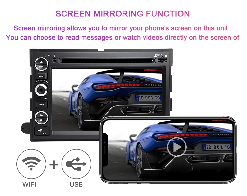 2 Din Android 9,0 автомобильный dvd-плеер для Ford F150 F350 F450 F550 F250 Fusion Expedition Mustang Explorer Edge экран Радио 2+ 32 ГБ
