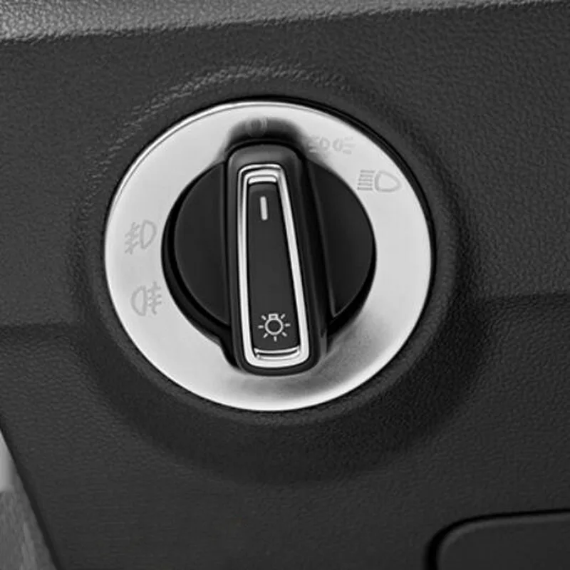 Tonlinker Interior Headlight Switch button Cover sticker for Volkswagen T-ROC 2018-19 Car styling 1 PCS ABS/Metal | Автомобили и