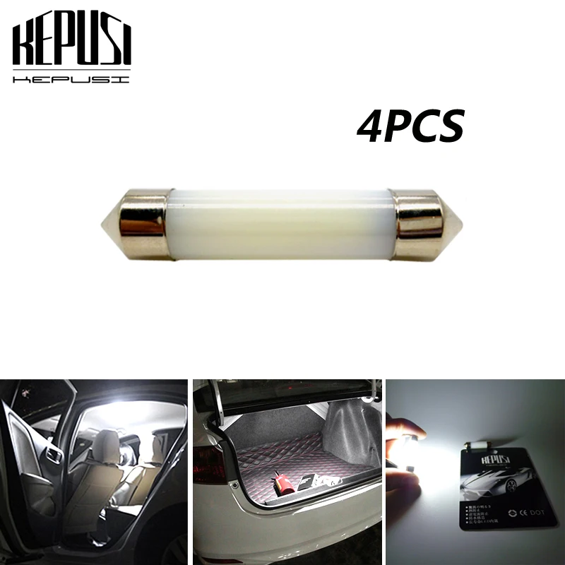 4x Festoon C5W Автомобильный светодиодный светильник C10W 31 мм 36 39 41 внутренний купольный