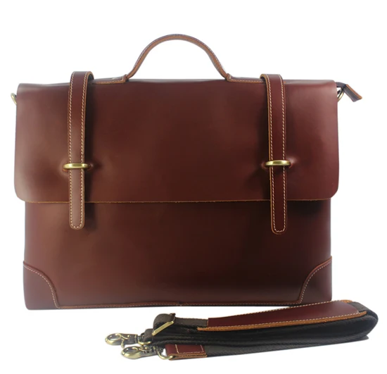 Luxury Italian Genuine Leather Men's Briefcase Business Bag Leather laptop briefcase men  office bag attache case document bag
