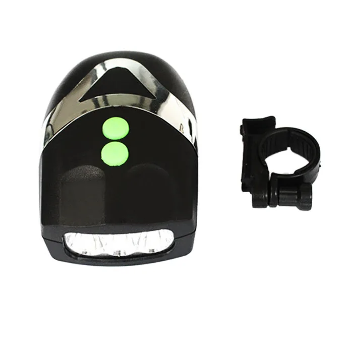 Новинка 3 светодиода черный/оранжевый цвет 2 в 1 велосипедная фара колокольчик