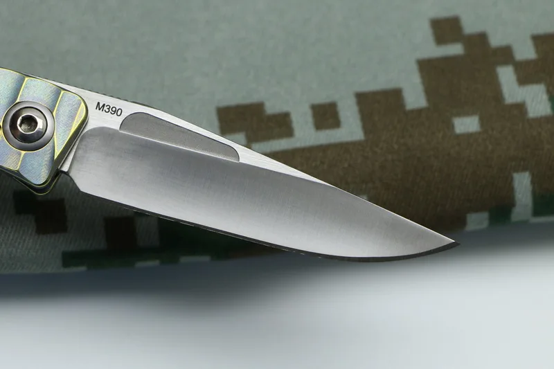 Складной нож TIGEND xiao mai M390 TC4 с титановой гофрированной ручкой карманный