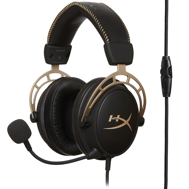 HyperX Cloud Core alpha золотистая игровая гарнитура долговечность многоплатформенная Совместимость наушники подписи HYPERX комфорт