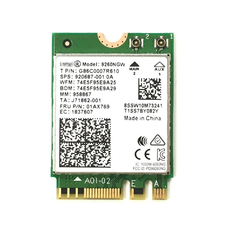 Двухдиапазонная Беспроводная AC 9260 для Intel 9260NGW NGFF 802.11ac MU MIMO 1730 Мбит/с 1 73 Гбит/с WiFi +