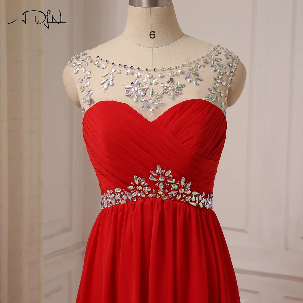 ADLN горячая распродажа дешевые красные вечерние платья с коротким рукавом