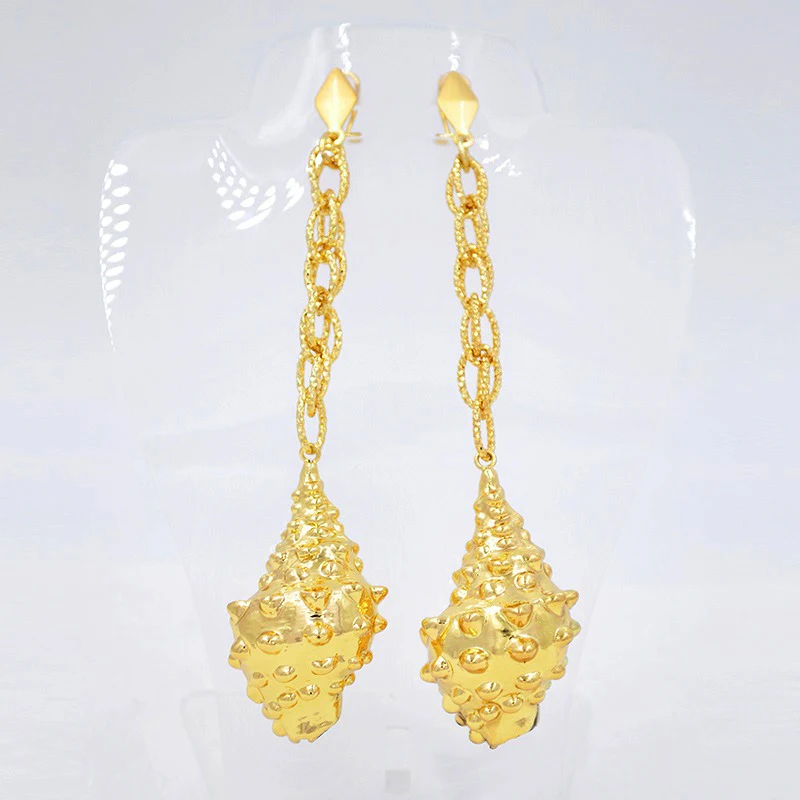 Женские медные висячие серьги Sunny Jewelry длинные с животными улиткой для вечеринки