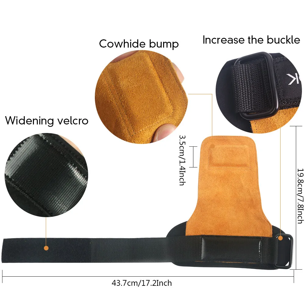 FDBRO Регулируемые мягкие воловья кожа перчатки для тяжелой атлетики тренажерного