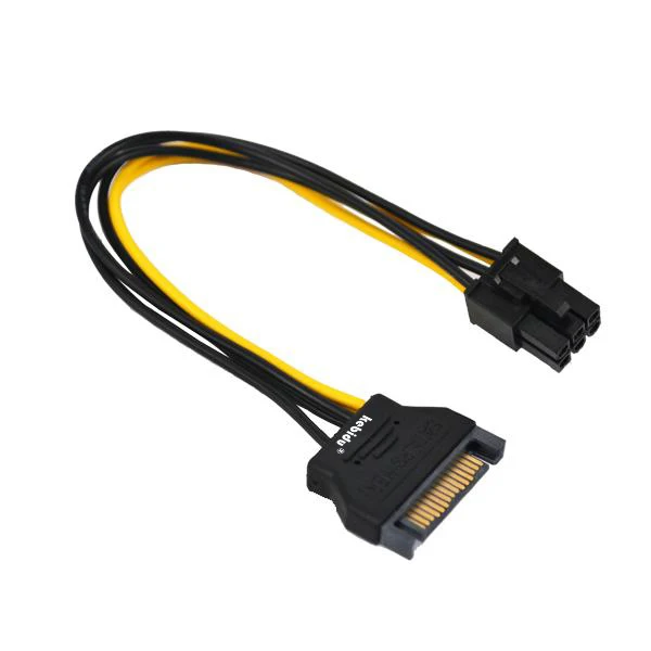 Новый Кабель адаптер SATA Power to 6pin Express 15pin 20 см PCIe PCI e для видеокарты|Кабели| |