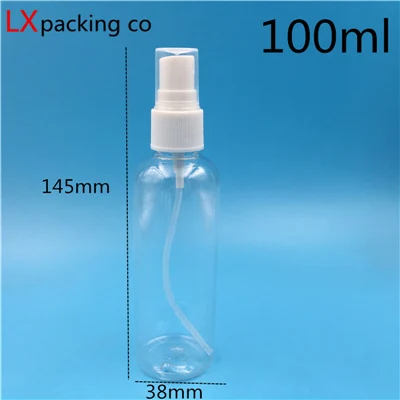 100ml 50 шт./лот 50 60 100 120 150 мл Прозрачный перегоняемый пластиковый спрей парфюмерные бутылочки пустые косметические контейнеры - Цвет: 100ml