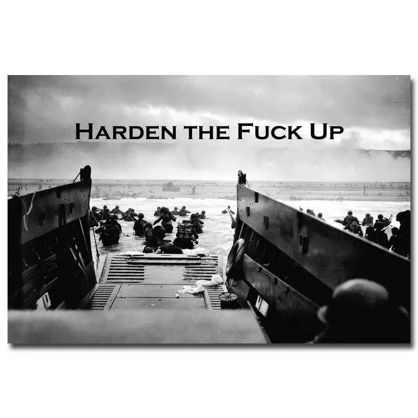 Harden военная мотивация Цитата обучение ИСКУССТВО ШЕЛК плакат печать 12x18 20x30 24x36