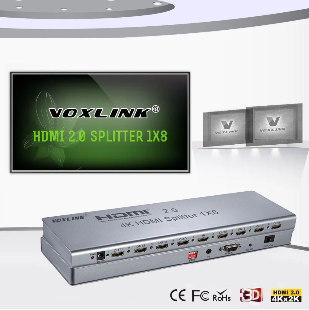Voxlink 4 К 1x2/1x4/1x8 HDMI Splitter 3D 1080 P 2 порты и разъёмы/4 Порты разъёмы/8 разъёмы hdmi2.0/1.4 Extender