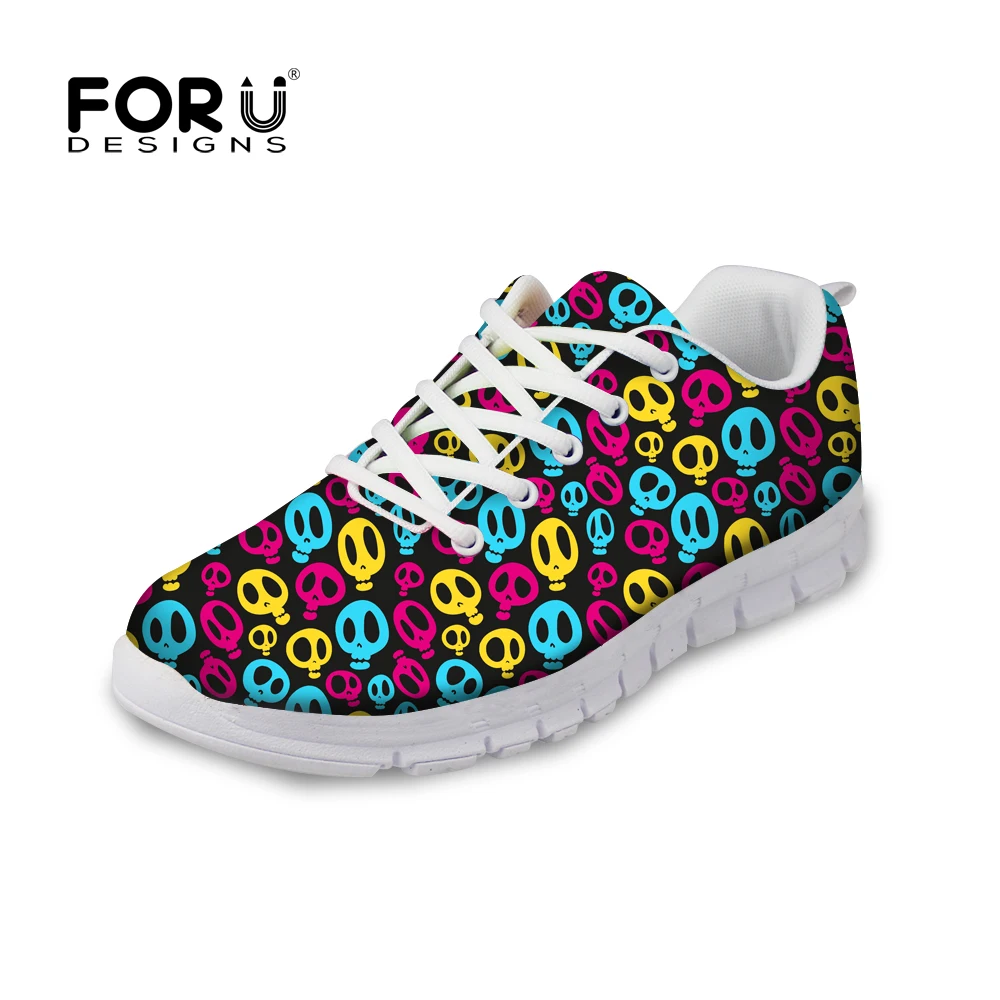 FORUDESIGNS/ г. весенние кроссовки на шнуровке для женщин, красивый череп, повседневная брендовая дизайнерская женская обувь на плоской подошве удобная женская обувь на плоской подошве