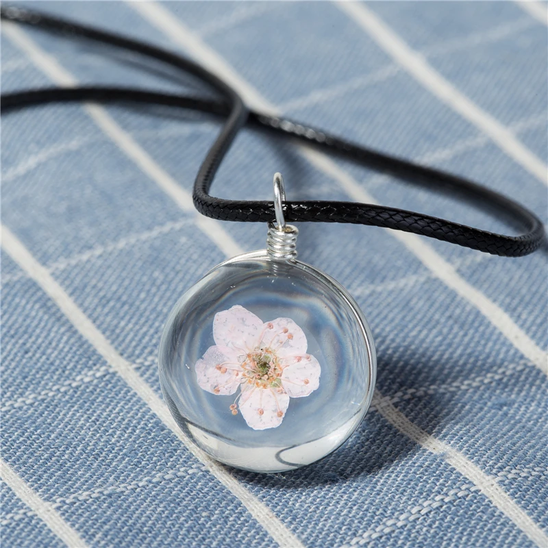 Лидер продаж 2016 модное ожерелье с хрустальным стеклянным шариком и клевером