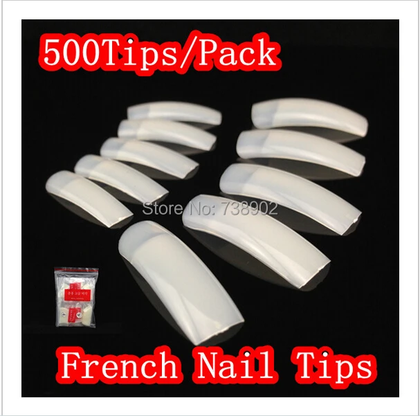 Новые модные женские накладные ногти во французском стиле натуральные