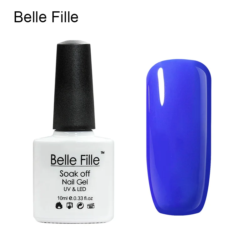 Belle FILLE Лаки для ногтей гель светодиодные УФ маникюр гелем uv синий серии