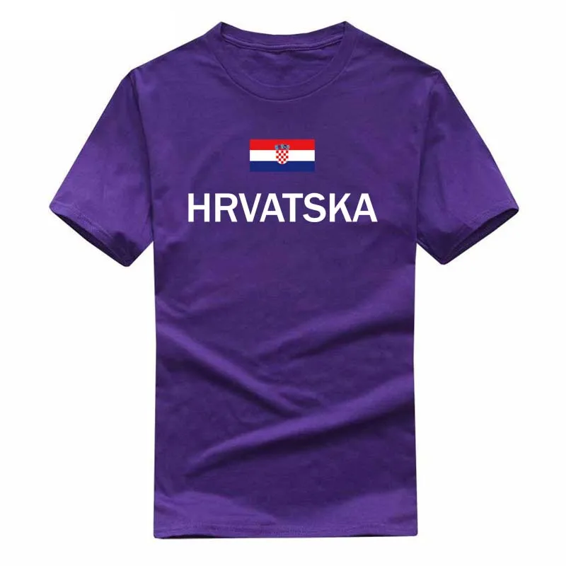 2018 Croatia 100% хлопок футболки Новая мода Печать Досуг Мужская Футболка Флаг Франции