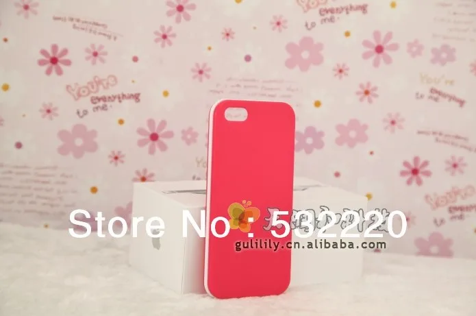 Min order is 10USD! Free shipping Candy-colored TPU matte box jelly color water phone sets for Iphone 5 designs |