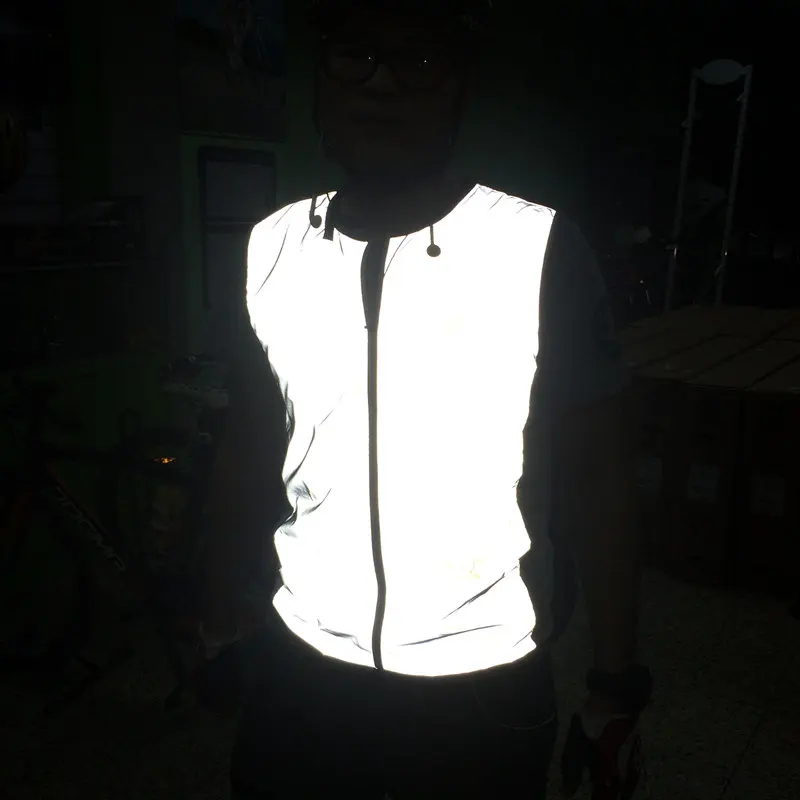 2019 Outdoor Sports Reflective Clothing Men Woman Sportswear Waistcoat Vest Safety Bicycle Cycling Jersey Vests Gilet | Спорт и