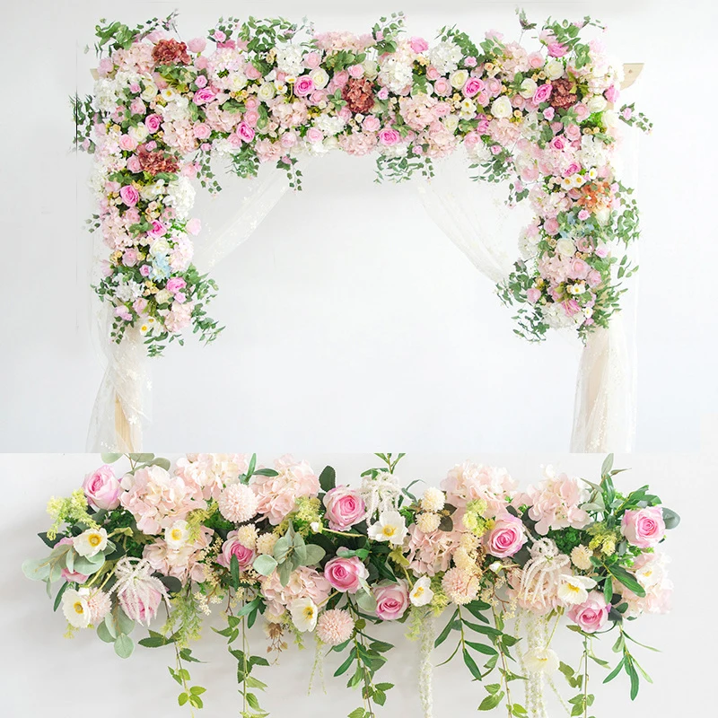 

1m Simulation Plant Artificial Flowers Row Flower Wall Wedding Arrangement Decor DIY Pavilion Decor Arch Flowers Window Flores