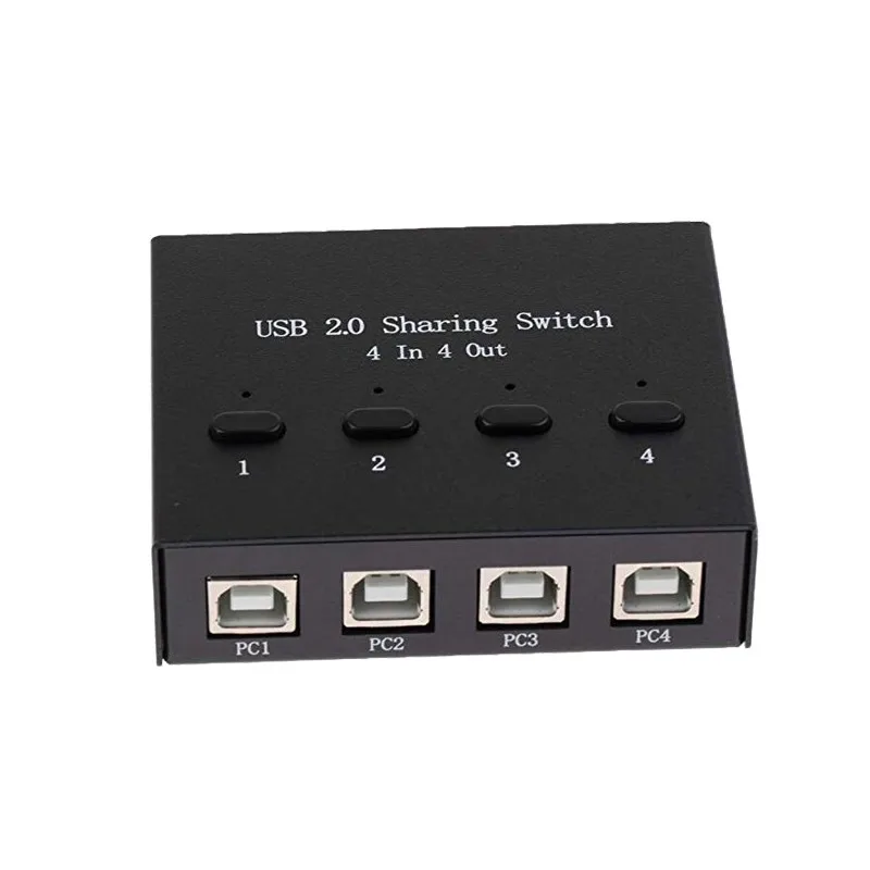 4 порта usb обмена переключатель устройства 4 в 4 Компьютер Обмен коврик для мыши и клавиатуры принтер GSM SMS Используйте вместе 4 usb-устройства