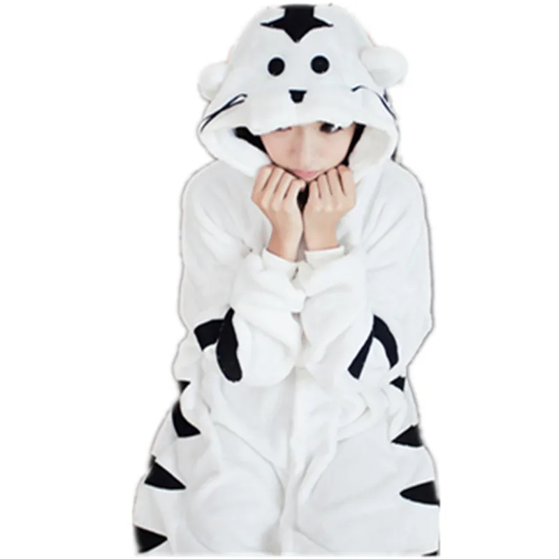 Мультфильм Аниме животные белые &quot Тигр Мишка Onesie для костюмированной вечеринки