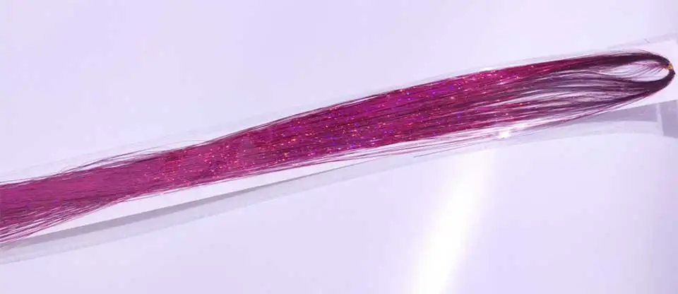 Rose Red Блестящие Блестки для волос Золото Серебро Красочные прямые синтетические пряди волос Блестки для наращивания украшения вечерние аксессуары - Цвет: Rose Red