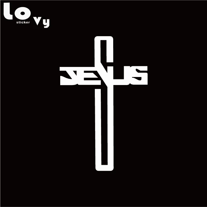Виниловые автомобильные наклейки бампер с изображением Иисуса Креста Стайлинг