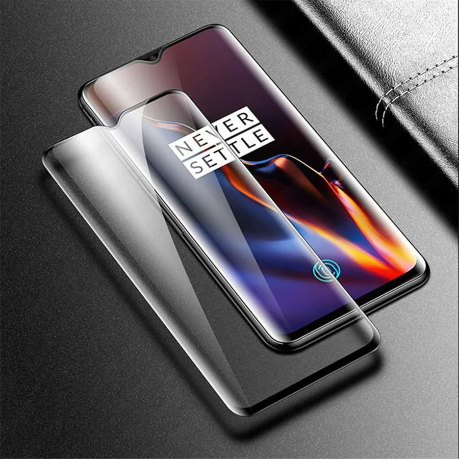 6D Full Cover Tempered Glass For OnePlus 7 Glue Screen Protector 6 6T 5T Protective Film | Мобильные телефоны и