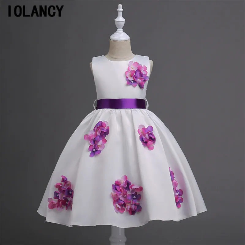 Flower Girl Dresses Appliques Kids Prom Wedding Dress Ball Gown Pageant Vestidos De Comunion for 3-16 Years GDR316 | Детская одежда и