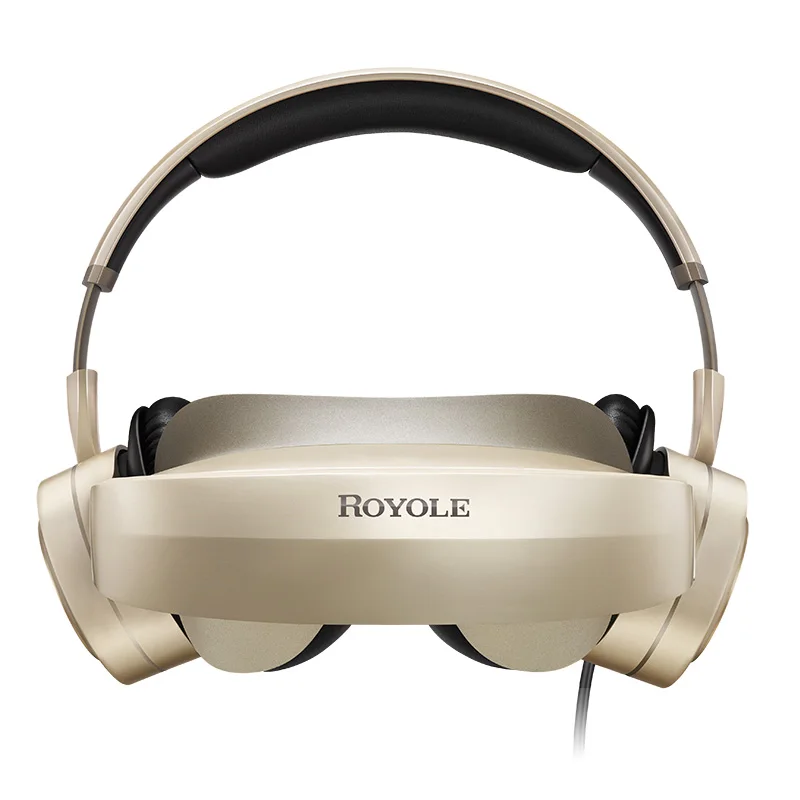 Royole 3D VR очки все в одном с HIFI наушниками 3D очки виртуальной реальности сенсорное управление HDMI мобильный кинотеатр для ПК - Цвет: Gold
