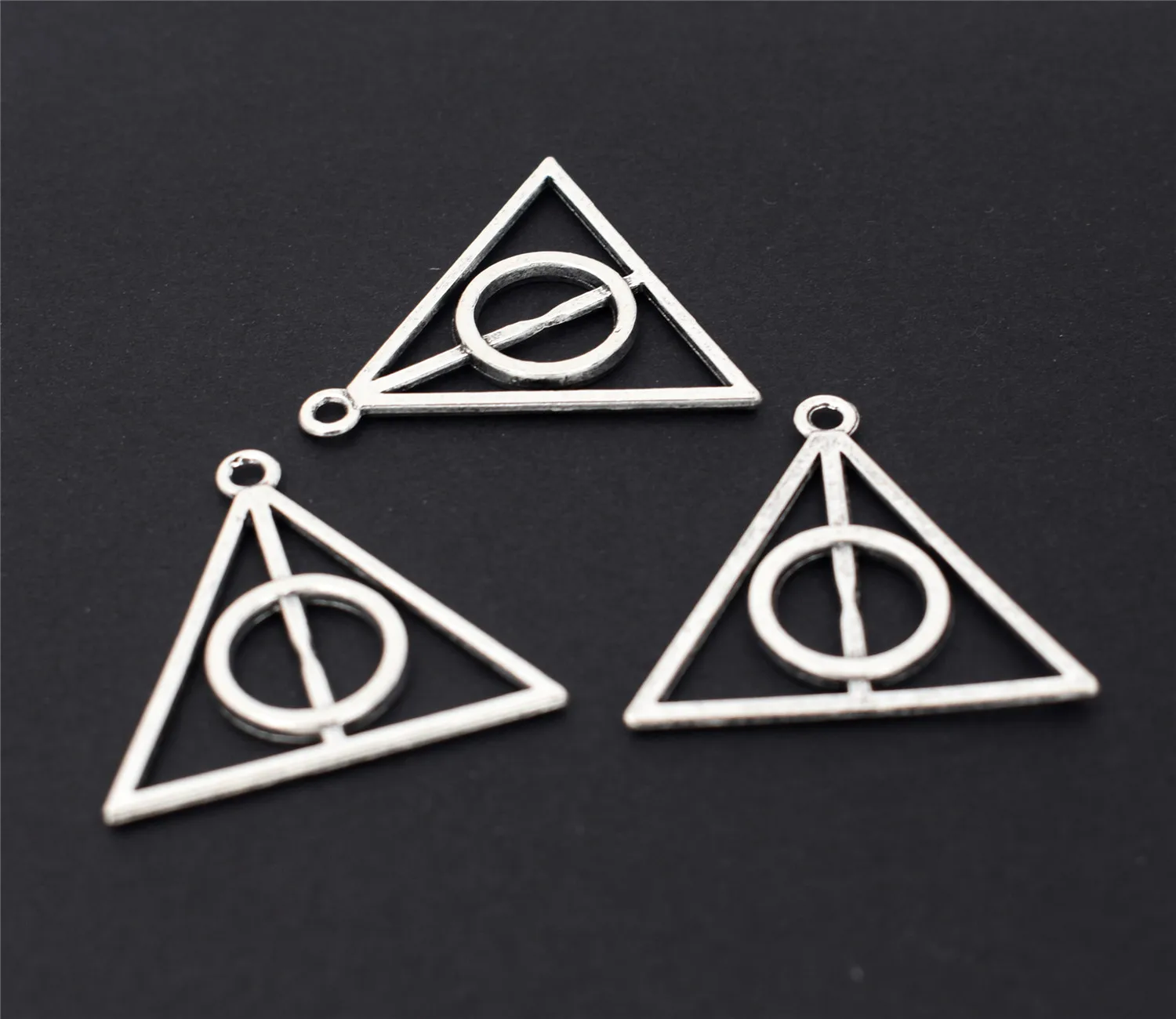 10pcs Charms Hallows Deathly 32*31mm Antique Silver Plated Pendants Making DIY Handmade Tibetan Jewelry | Украшения и аксессуары
