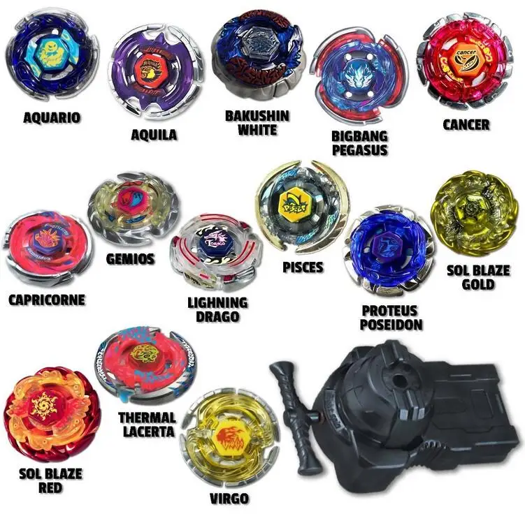 

B-X TOUPIE BURST BEYBLADE Spinning Top L-DRAGO GOLD 4D TOP METAL FUSION FIGHT MASTER NEW + LAUNCHER BB28 BB70 BB69 BB80