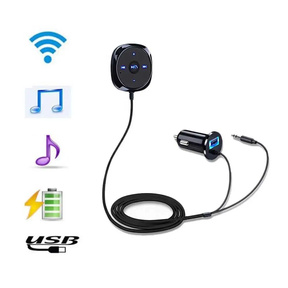 Беспроводной автомобильный комплект Bluetooth mp3-плеер аудиокабель 3 5 мм для звонков