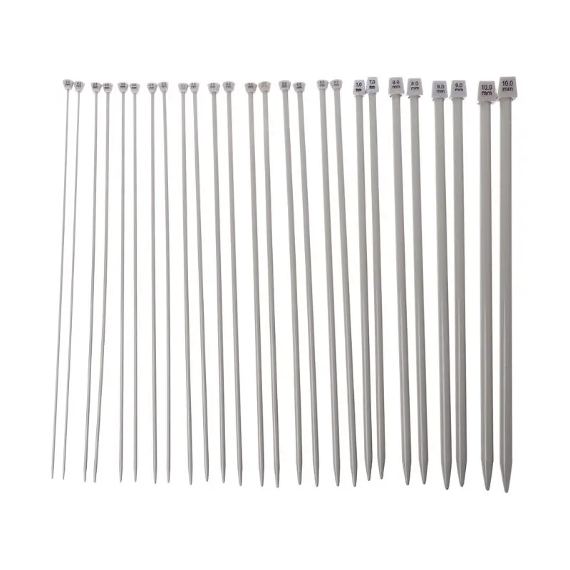 Набор спиц для вязания из нержавеющей стали 13 пар от 2 до 10 мм|Швейные иглы| |