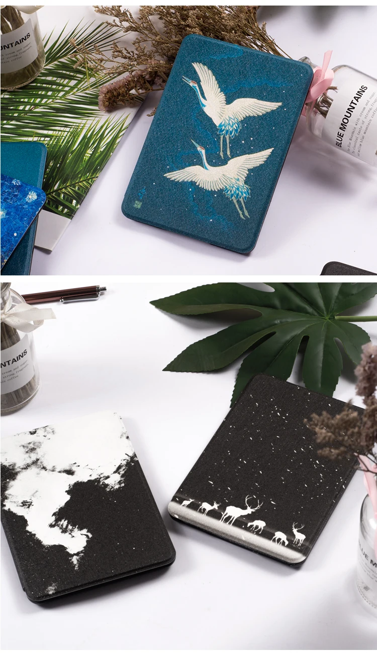 Умный чехол-Обложка BOZHUORUI для Amazon New Kindle Paperwhite 4 eReader(10 поколение выпущено) Магнитный Ультратонкий чехол
