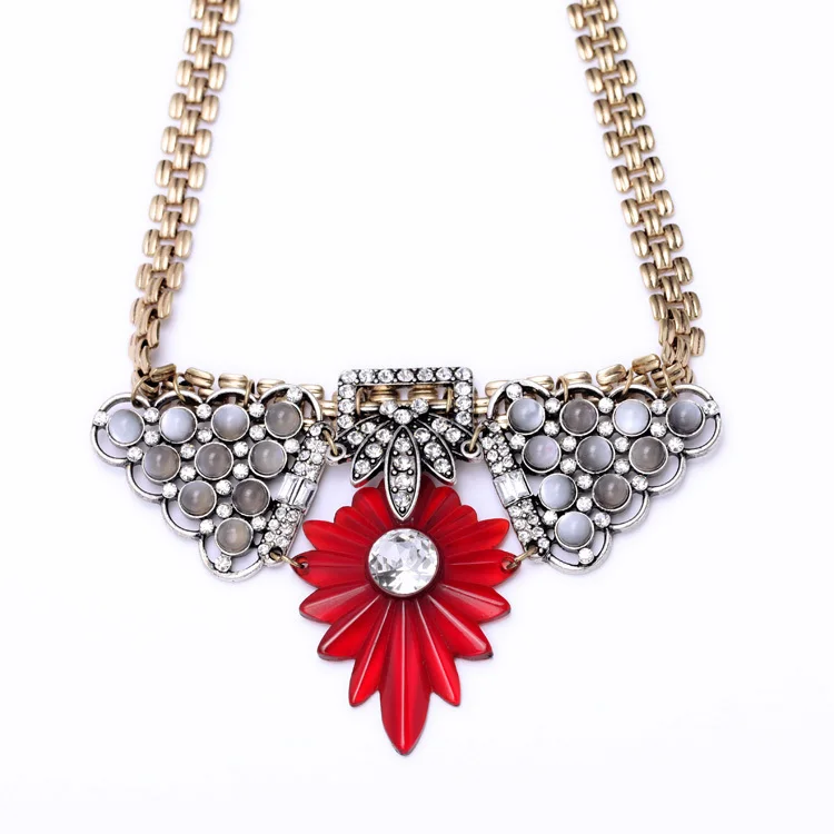 Оптовая цена ожерелье цветок для женщин золотой цвет длинная цепочка модные