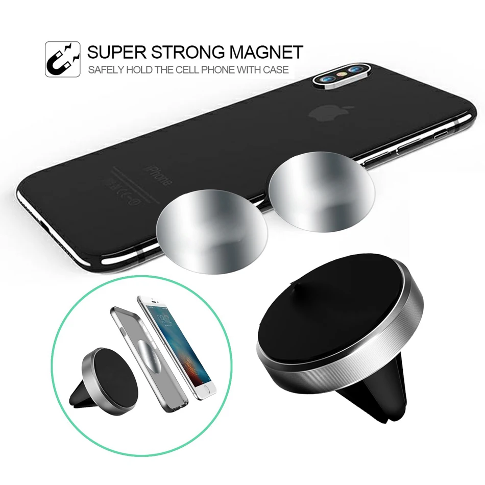 JKING Magnetic Phone Holder for Huawei Car GPS Air Vent Mount Magnet Cell Stand iPhone 7 Samsung | Мобильные телефоны и