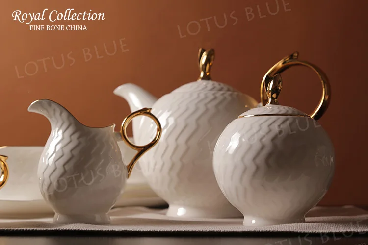 Керамический чайный набор из 15 штук молочная чашка королевские подарки водяной