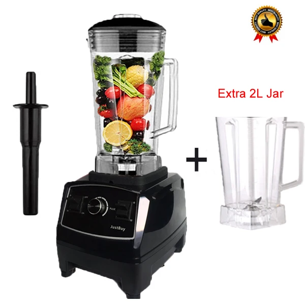 888Black extra jar 2200 Вт BPA бесплатно сверхмощный блендер профессиональная соковыжималка миксер кухонный комбайн ледяной смузи бар фрукты блендер - Цвет: 888Black extra jar
