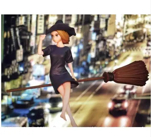 

1/24 75mm Witch with broom 75mm toy Resin Model Miniature Kit unassembly Unpainted
