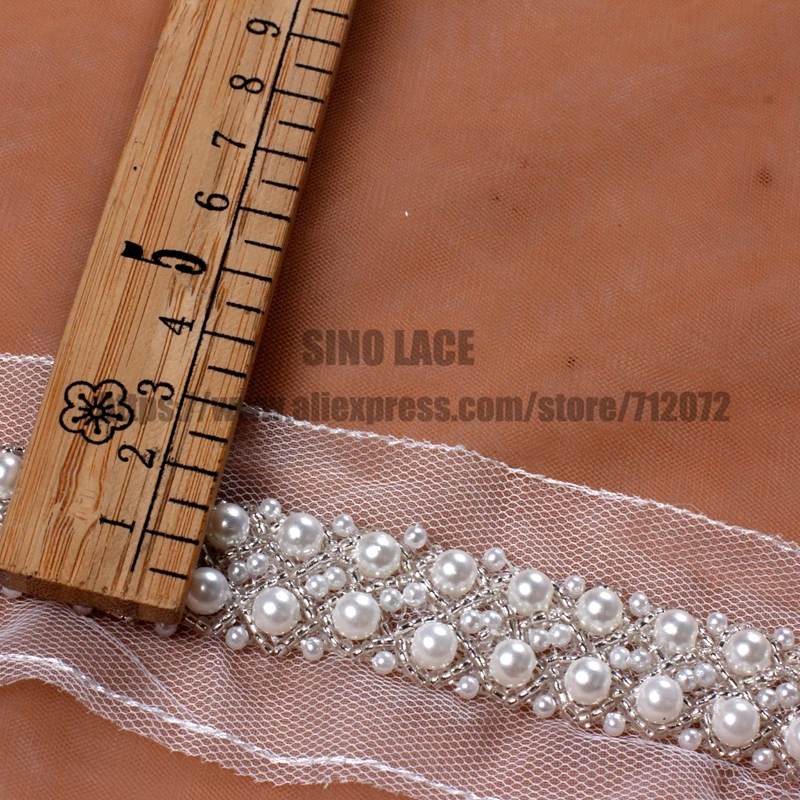 La Belleza Off white silver handmade lace trim 1cm-3cm width wholesale SNT170802-4