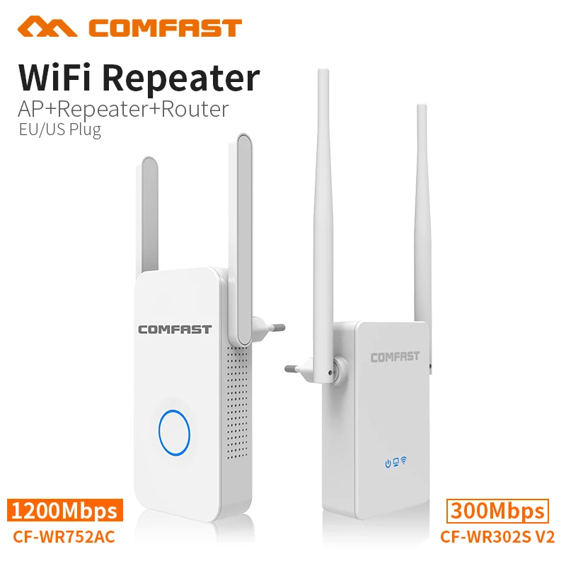 COMFAST Беспроводной Wi-Fi ретранслятор 1200 Мбит/с двухдиапазонный/300 2 4G сеть Wifi