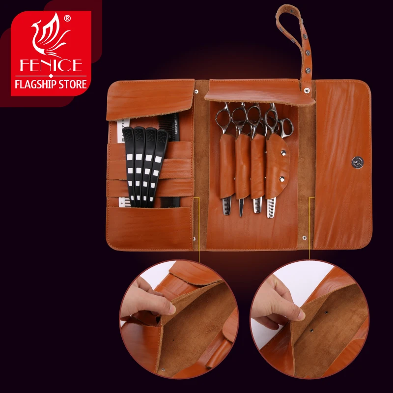 Парикмахерские Сумки из искусственной кожи чехол для ножниц и шерсти домашних