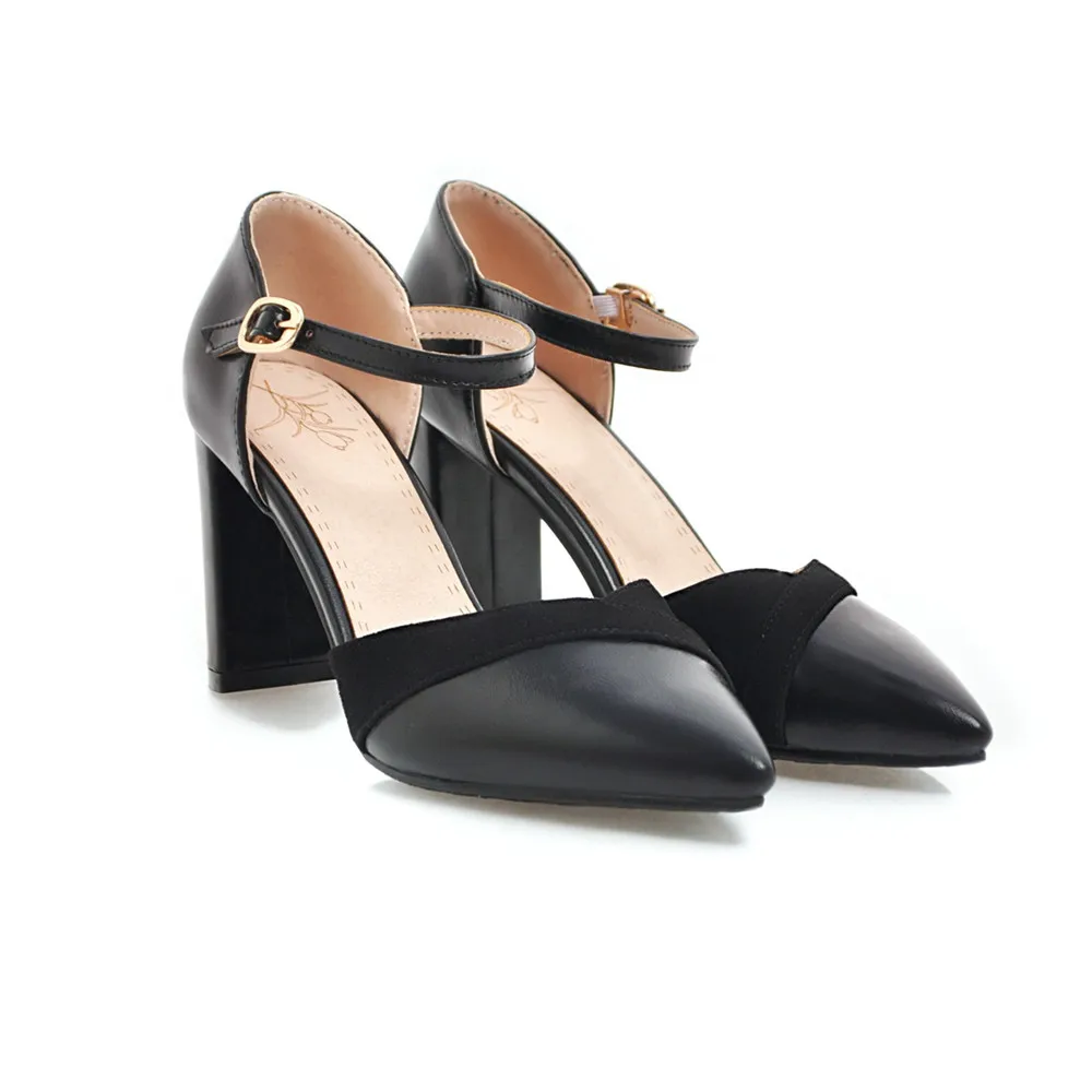 

Smeeroon 2020 women pumps pointed toe elegant party shoes mixed colors fashion ladies shoes comfortable square heels shoes