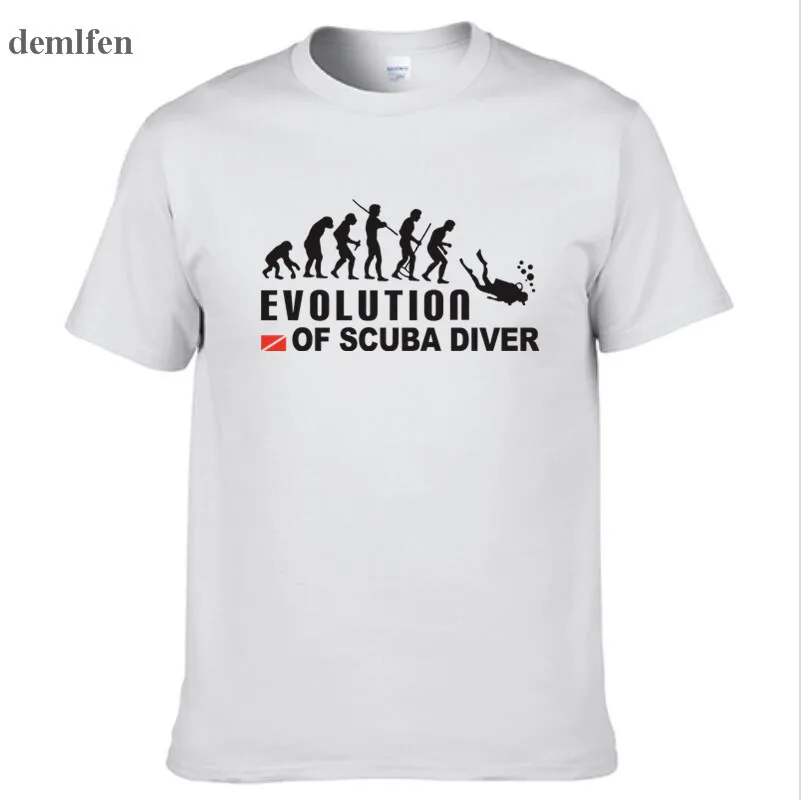 Evolution Of Scuba Diver нырять флаг погружения забавная черная футболка мужская новый