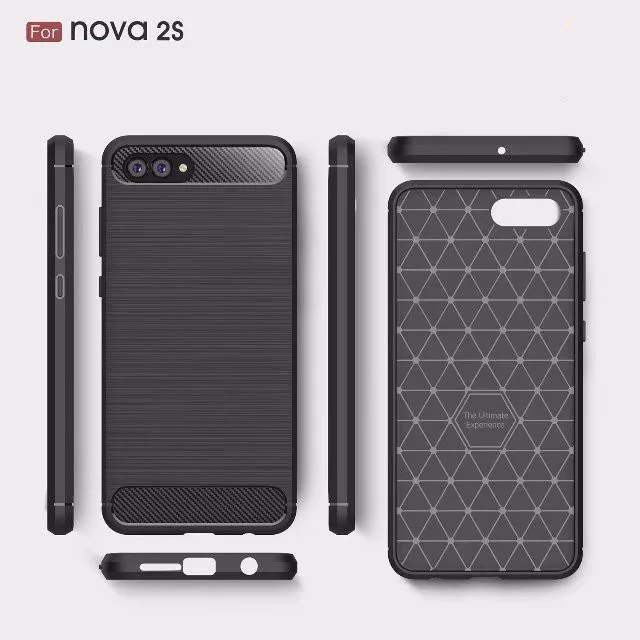 Abohoriz чехол для Huawei Nova 2 S углеродного волокна ударопрочный ТПУ для|case for|case for huaweicase